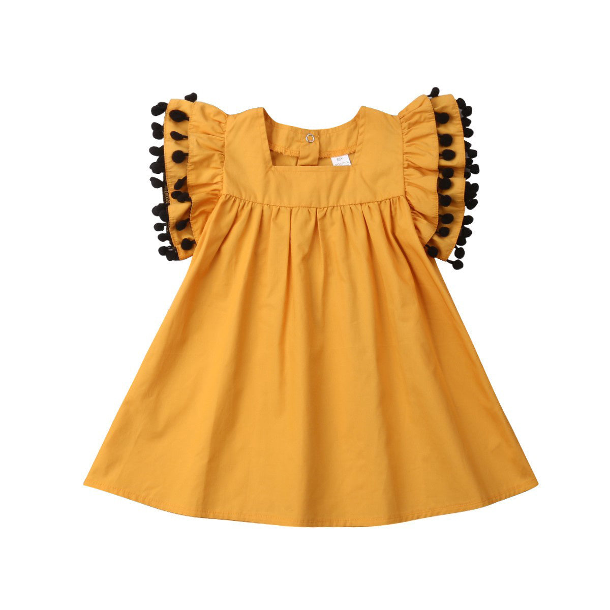 Children Newborn Clothing Sleeveless Kids Girls Dress Orange
