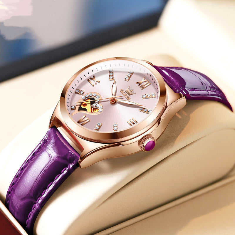 Watch Female Automatic Mechanical Watch Purple