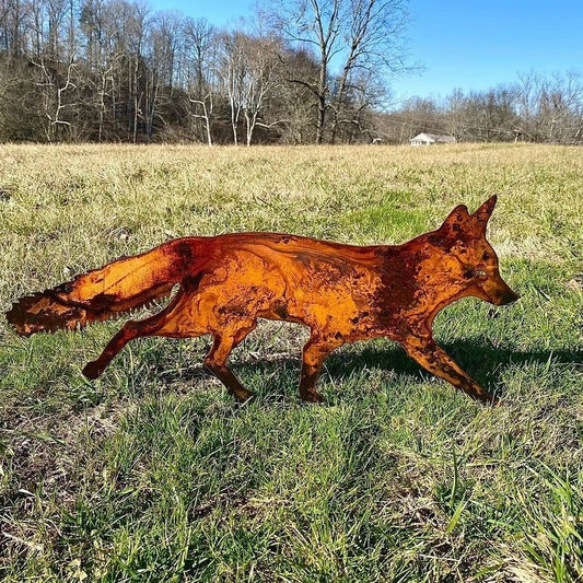 Fox Iron Outdoor Plug-in Decoration