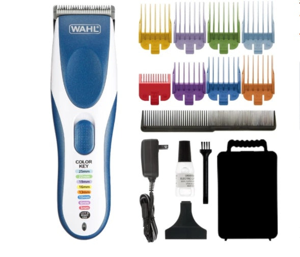 Electric Hair Clipper Rechargeable Household Shaving Razor Blue 220V US