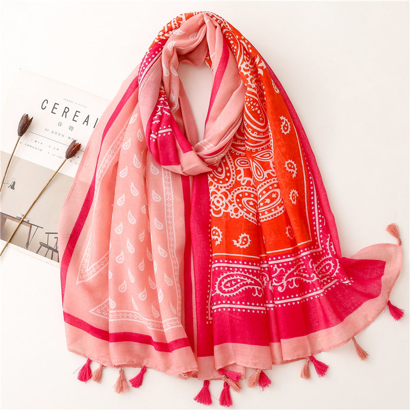 Creative Chinese Style Cotton And Linen Scarf SL2208023 180X88CM