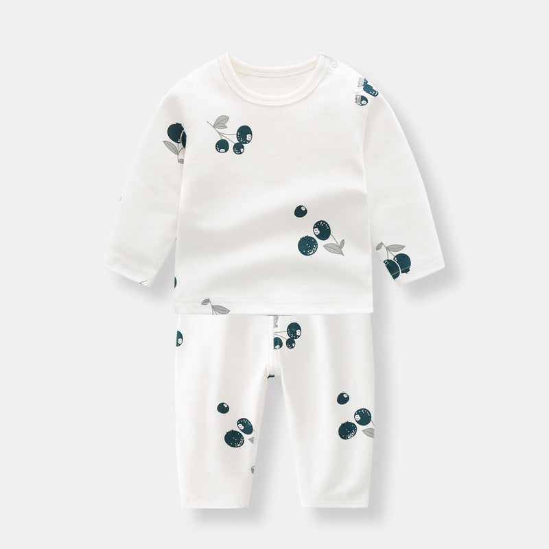 Organic Cotton Baby Clothes Set Newborn Blueberry print