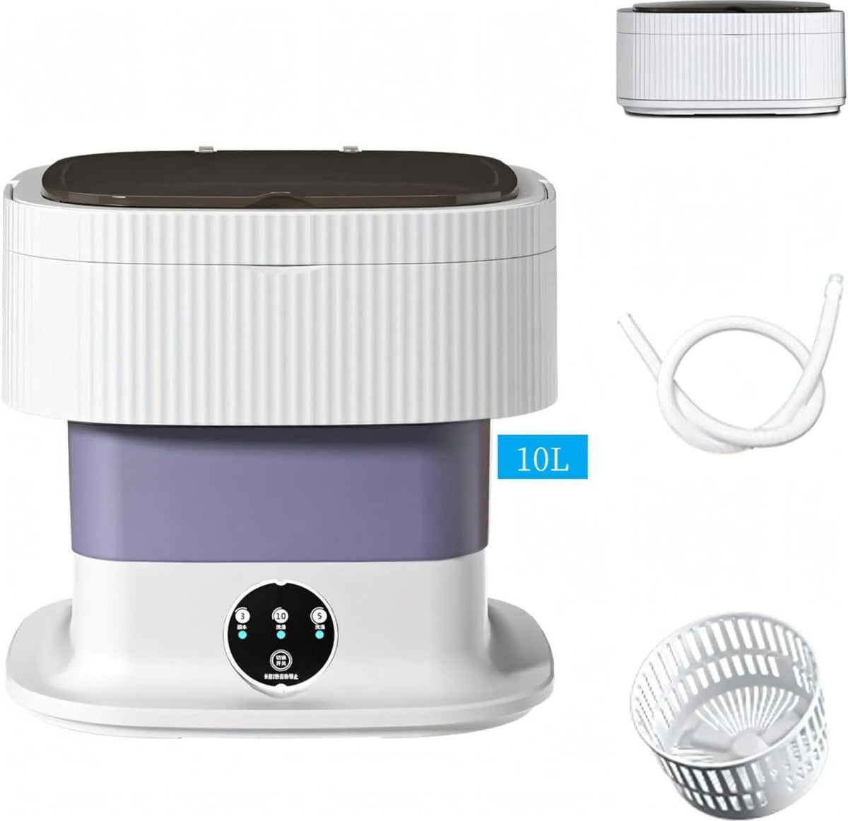 Portable Washing Machine,10L, Foldable Washer,3 Modes Deep Cleaning Of Underwear, Baby Clothes And Other Small Clothes. Suitable For Apartme Colour