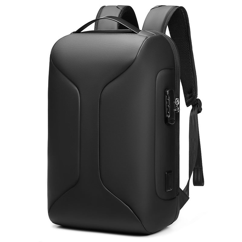 Backpack Men's Business Large Capacity Travel Bag Black Without Logo