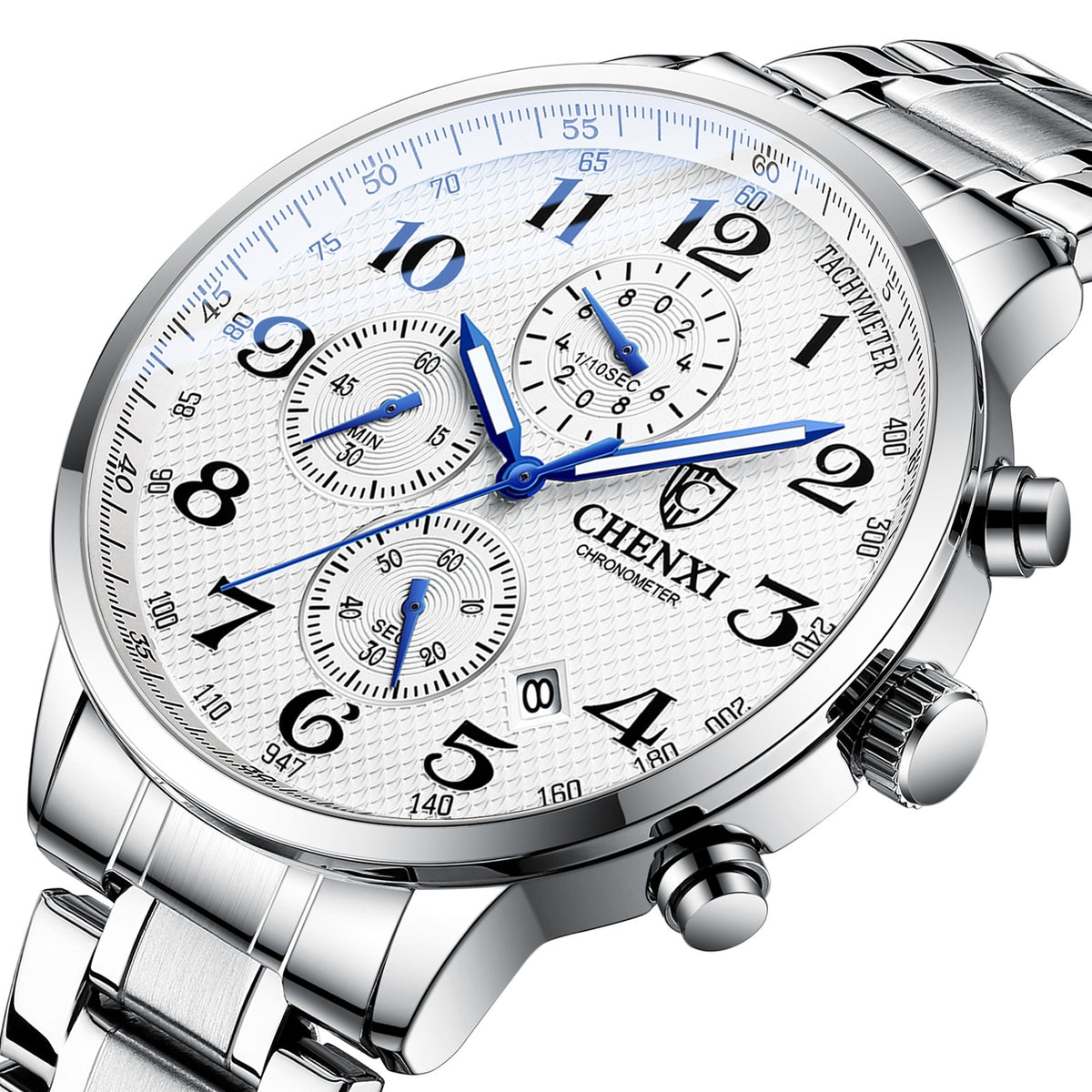 Multifunctional Men's Watch Quartz Watch White
