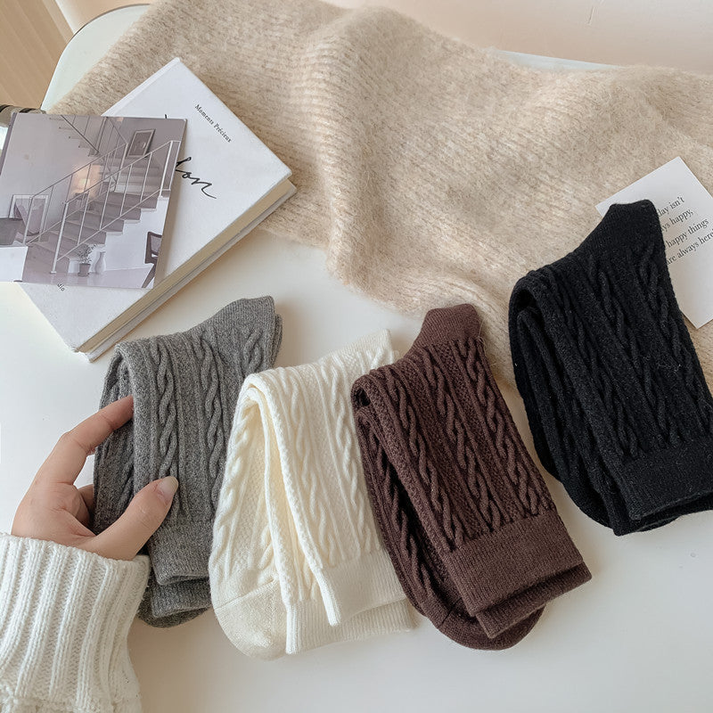 Women's Socks Japanese Style Knitting Twist
