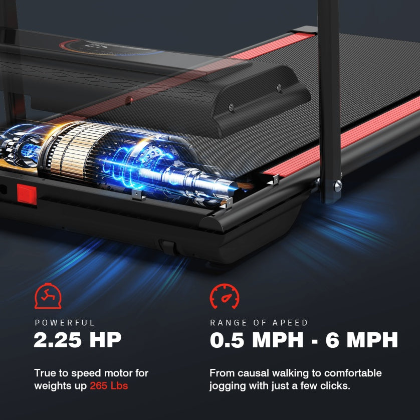 Q22-2A Treadmill walking & running pad with LED Display & Remote Control