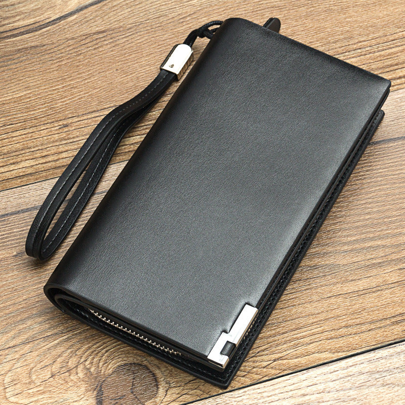Wallet Men's Long Multifunctional Zipper SW006 Black
