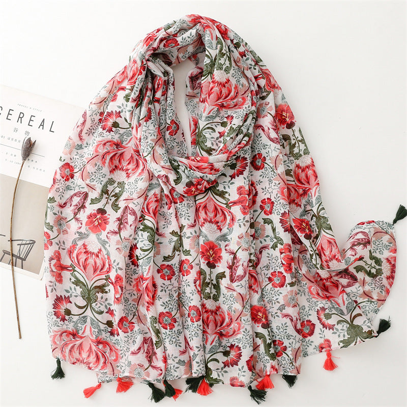 Creative Chinese Style Cotton And Linen Scarf SL2310003 180X88CM