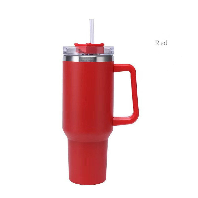 Stainless Steel Insulated Cup 40oz Straw Bingba Red 40oz