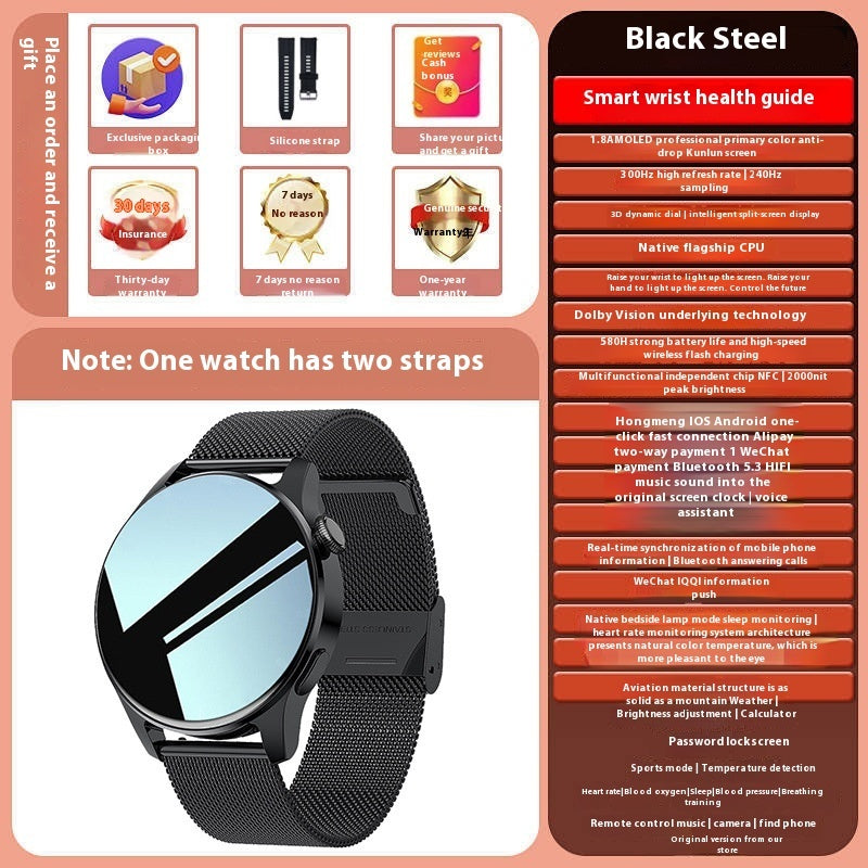 Smart Watch Bluetooth Calling Heart Rate Blood Pressure Multifunction Style1