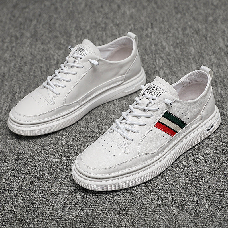 Summer Breathable Student Trend Small White Lazy Inner Increase Casual Shoes White