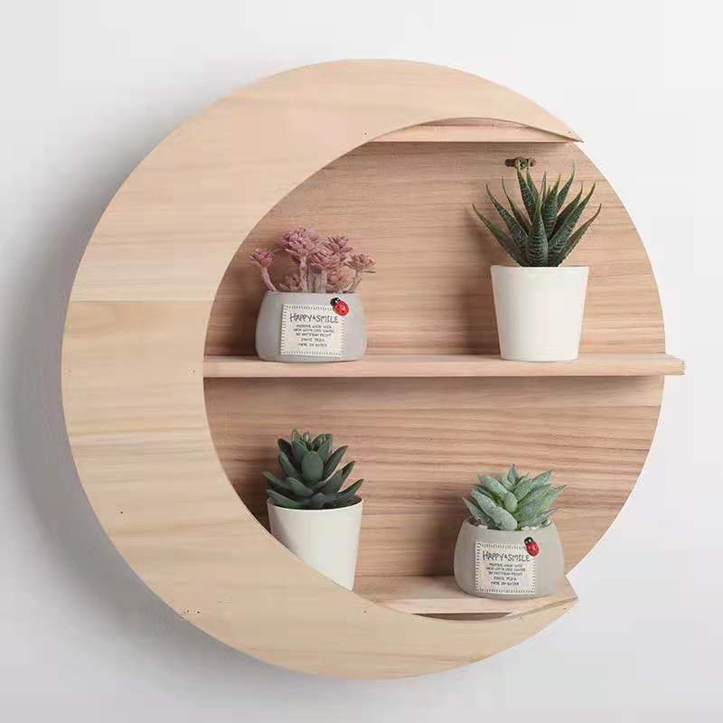 Wooden Wall Shelf Wall-mounted Wood color