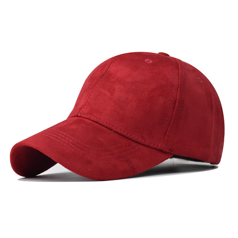 Women's Solid Color Caps Spring And Summer Casual Hats Red adjustable