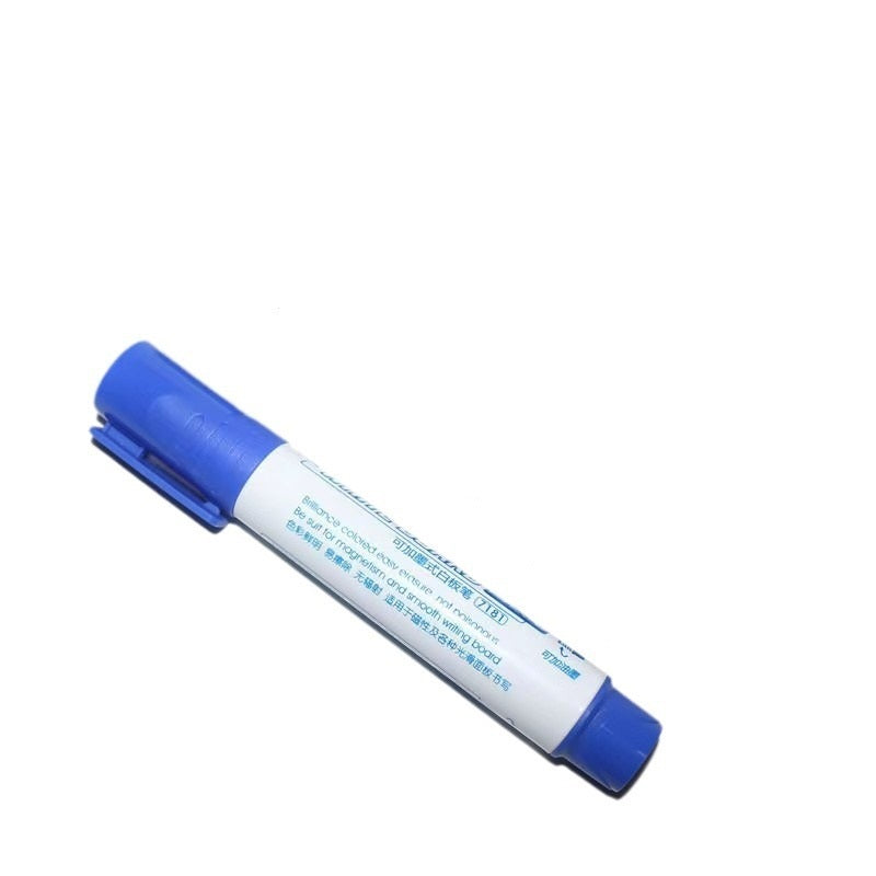 Ink-adding Whiteboard Marker Large Capacity Erasable Office Student Marker Blue