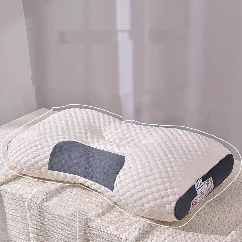 3D Knitted Cotton Pillow Sleep Aid White