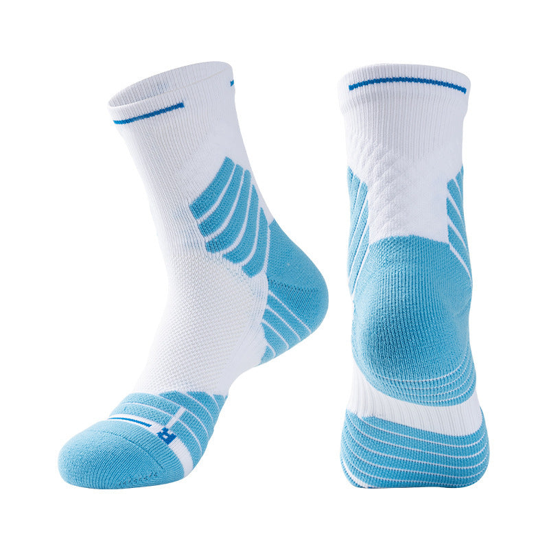 High-top Running Sports Stockings Blue Short Tube Free Size
