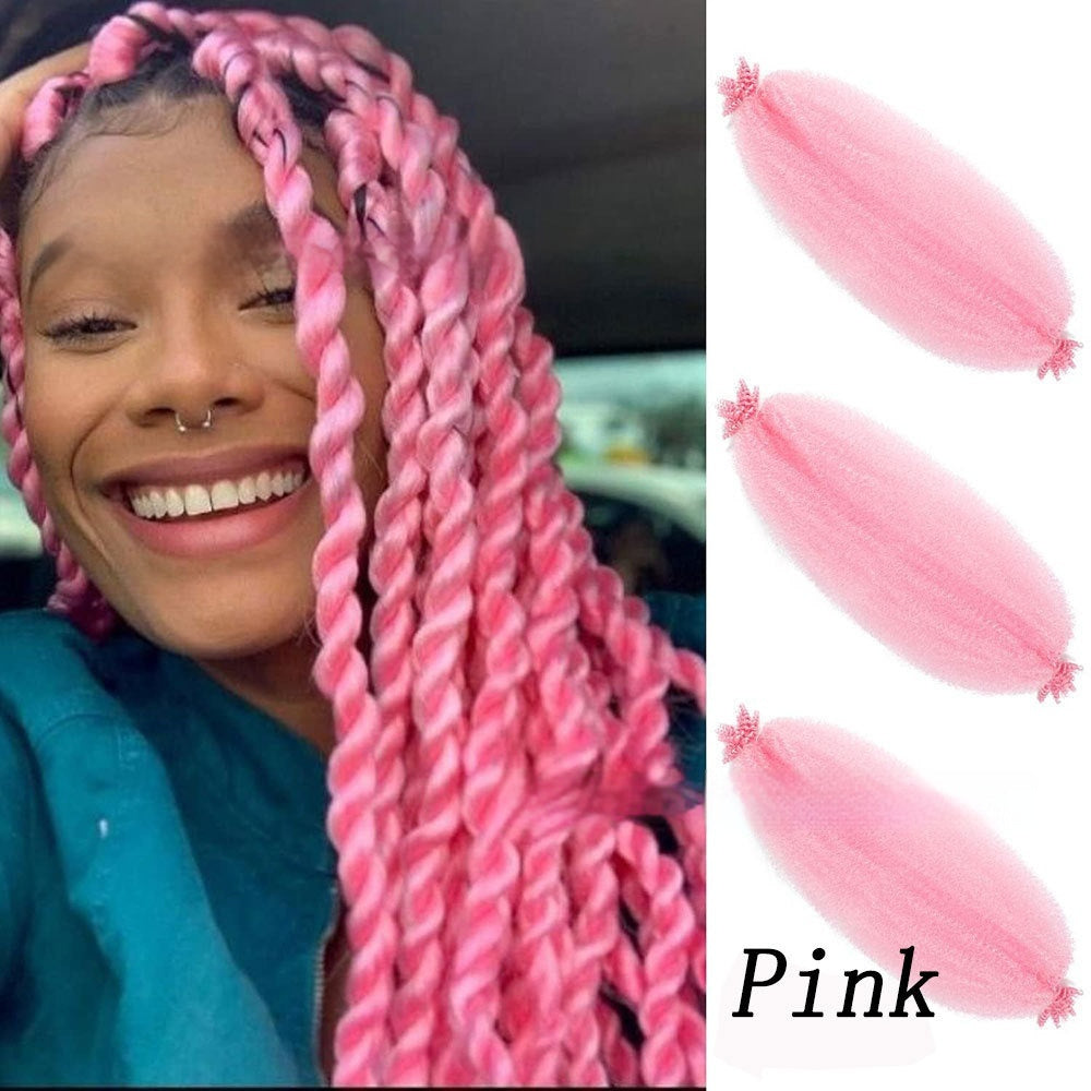 Wig Crochet Hair Springy Afro Twist Hair Chemical Fiber Wig Dreadlocks Pink