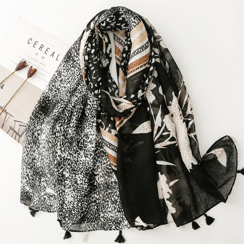 Creative Chinese Style Cotton And Linen Scarf SL2408008 180X88CM