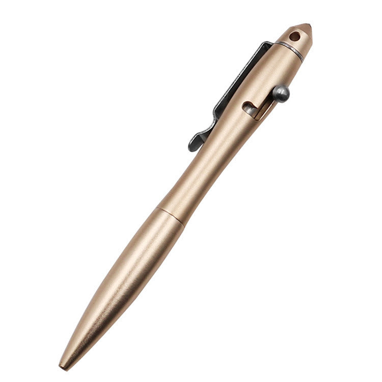 Outdoor Self-Defense Writing Tungsten Steel Head Broken Window Pen Gold
