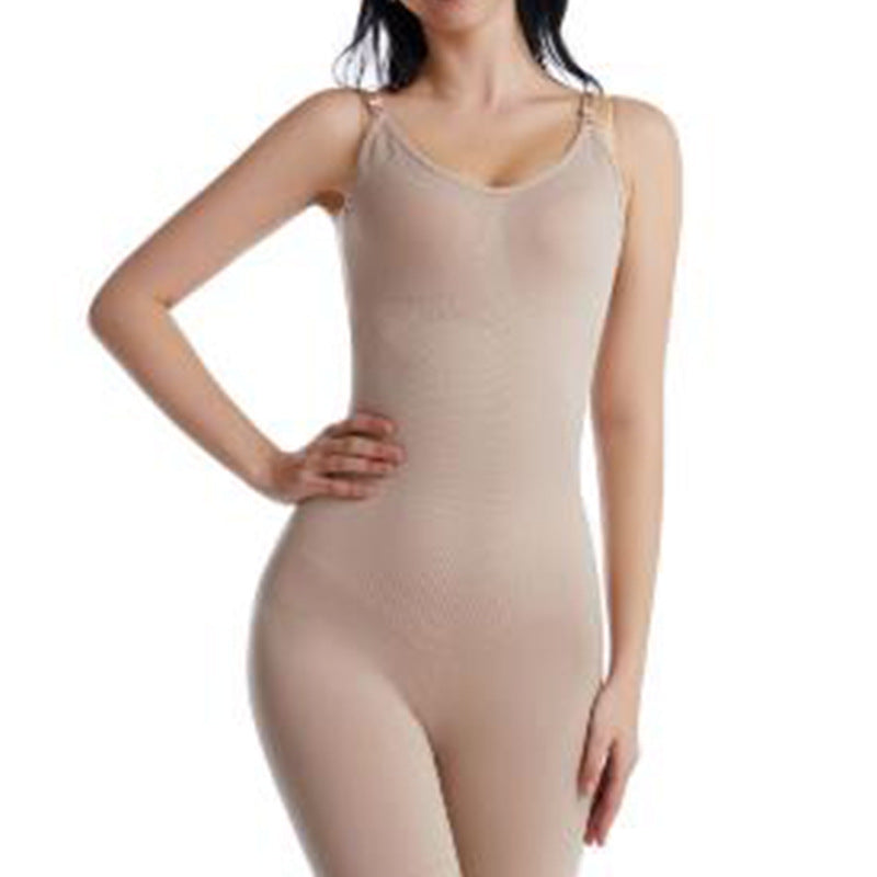 Bodysuit Shapewear Women Full Body Shaper Tummy Control Slim Beige