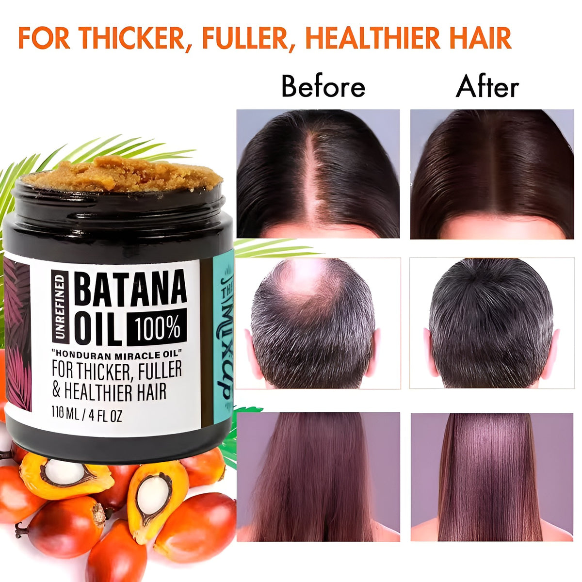 Batana Oil Hair Growth Treatment – 100% Pure & Unrefined (4oz)