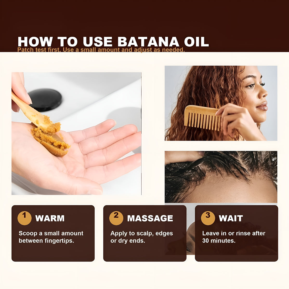 Batana Oil Hair Growth Treatment – 100% Pure & Unrefined (4oz)